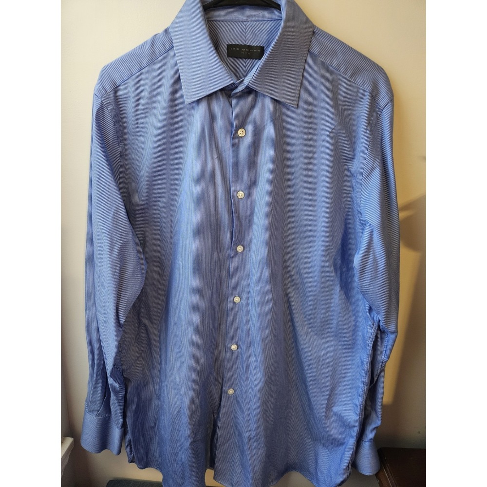 Ike Behar NYC Men's Dress Shirt 16½ 34/35 Blue Pinstripe‎